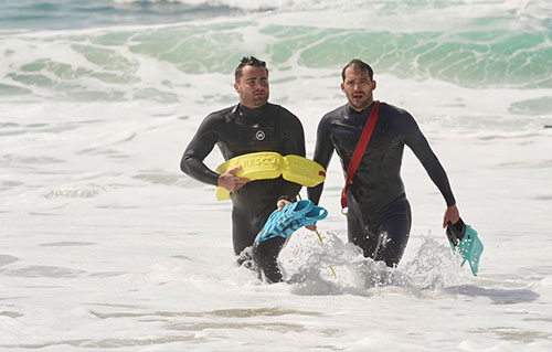 Exercice bouée de sauvetage