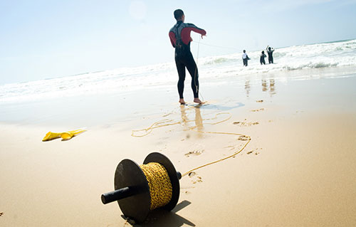 Exercice filin de sauvetage